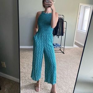 Blue & green Loft jumpsuit